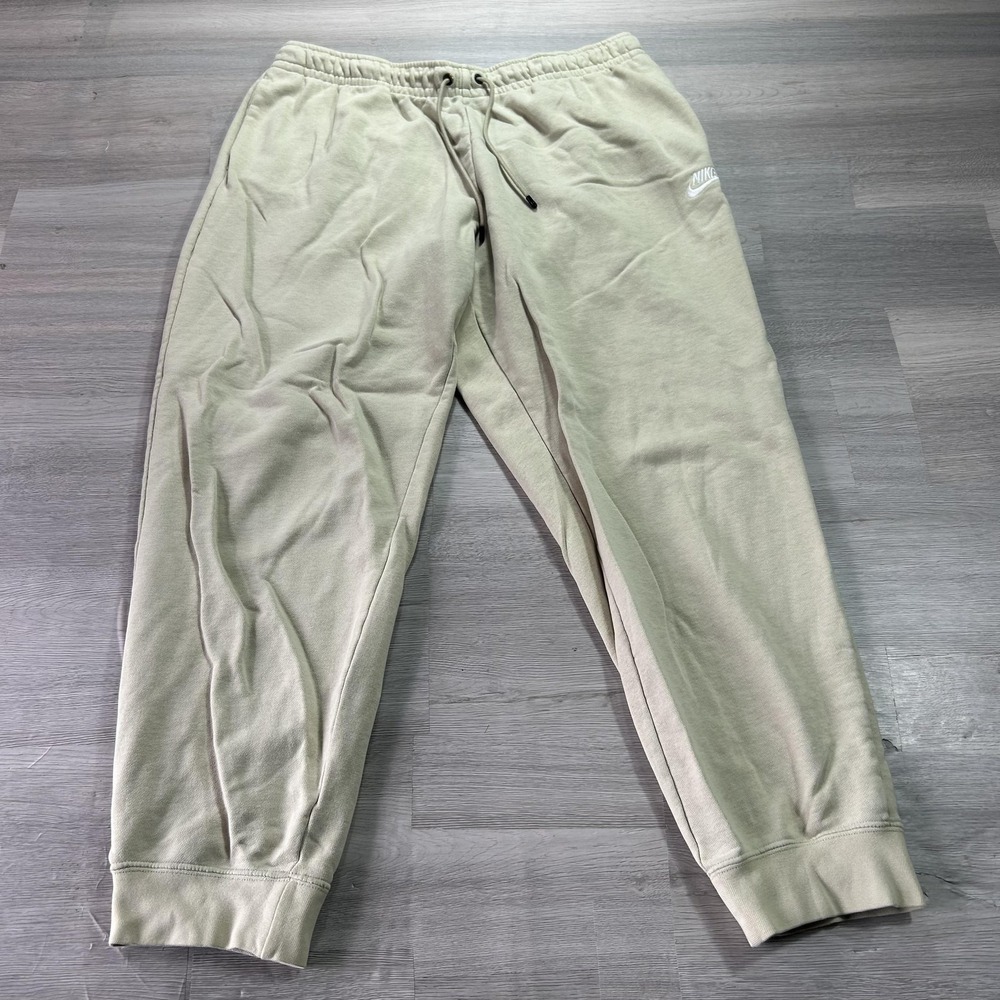 Nike Sweatpants Mens XL Beige Fleece Jogger Elastic Waist Pockets DR6161-206